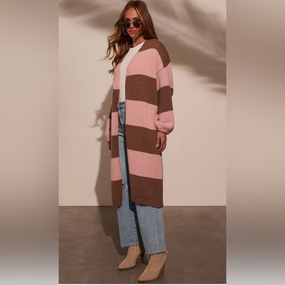 NWT VICI Celeina Striped Duster Size L